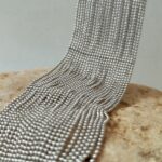 Pulsera Multicapa Cuentas Plateada