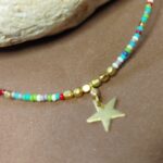 Collar Cuentas y Estrellita dorada