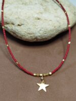Collar Cuentas y Estrellita dorada