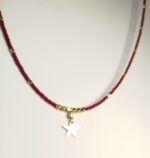 Collar Cuentas y Estrellita dorada