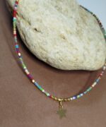 Collar Cuentas y Estrellita dorada