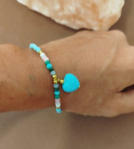 Pulsera Cuentas Corazón