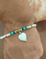 Pulsera Cuentas Corazón