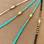 Pulsera Fina Cuentas Colorada