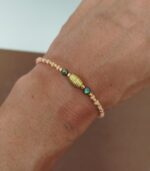 Pulsera Fina Cuentas Colorada