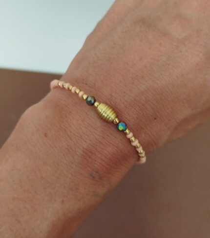 Pulsera Fina Cuentas Colorada