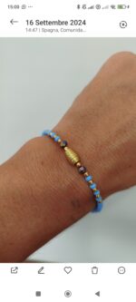 Pulsera Fina Cuentas Colorada