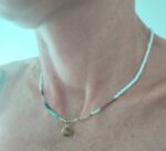 Collar Cuentas y Gota de Piedra