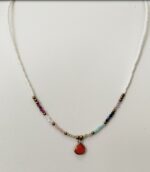 Collar Cuentas y Gota de Piedra