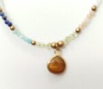 Collar Cuentas y Gota de Piedra