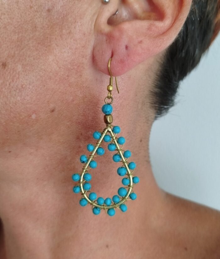 Pendientes Gota y Cuentas