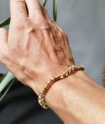 Pulsera Cuentas Opacas y Oro