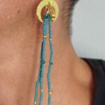 Pendientes Media Luna y Cuentas