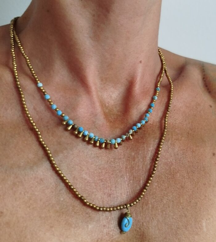 Collares Cuentas y Piedra