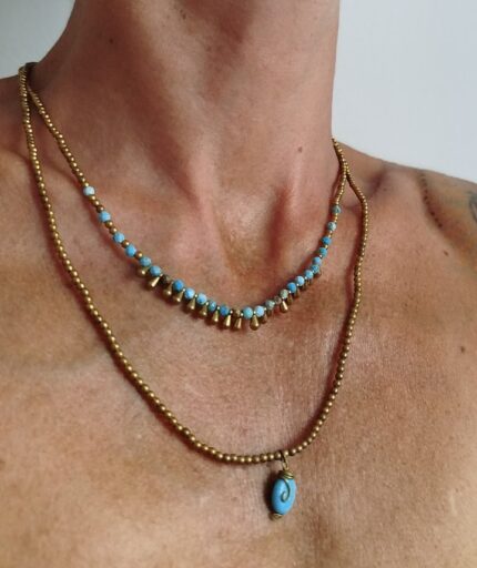 Collares Cuentas y Piedra