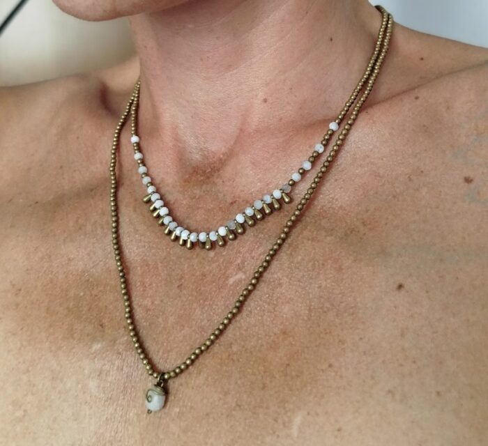 Collares Cuentas y Piedra