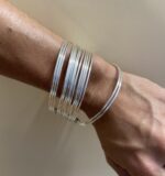 Pulsera Rígida - Hilos Baño de Plata