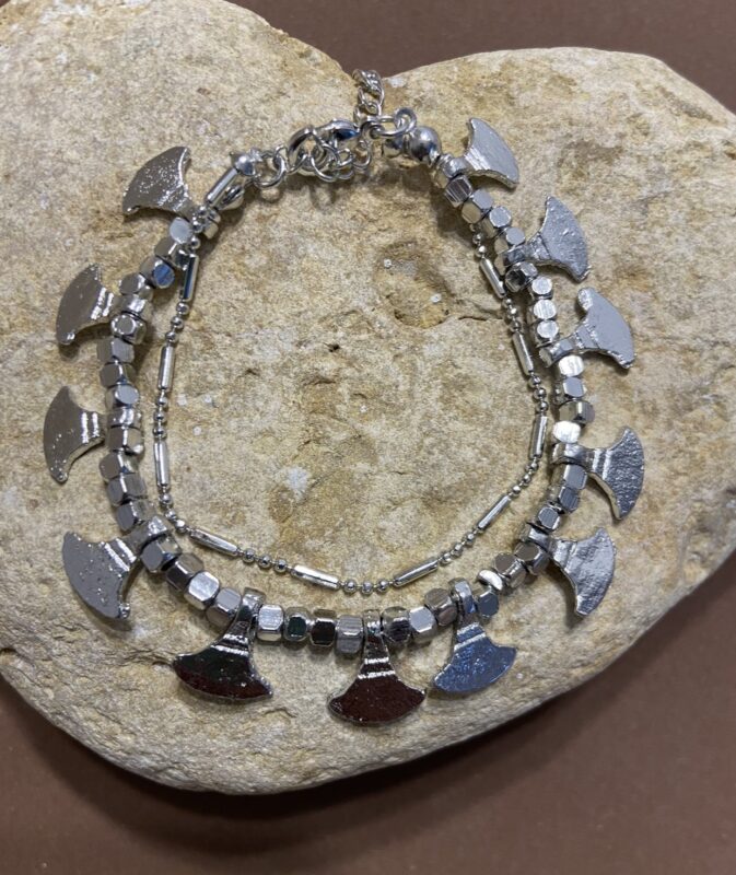 Pulsera Hacha - Baño de Plata