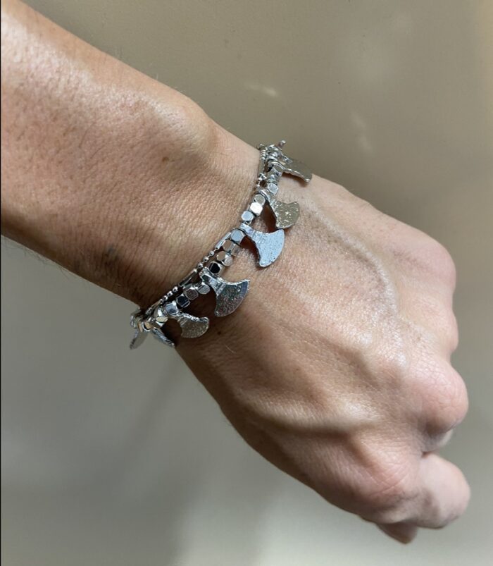 Pulsera Hacha - Baño de Plata