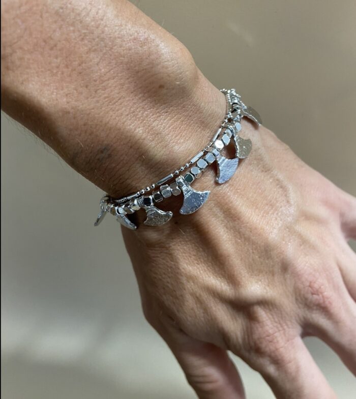 Pulsera Hacha - Baño de Plata