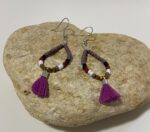 Pendientes con cuentas y borla