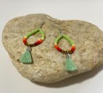 Pendientes con cuentas y borla