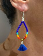 Pendientes con cuentas y borla