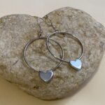 Pendientes aro colgante corazón