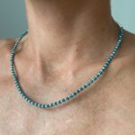Collar cuentas de colores - plateado