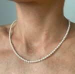 Collar cuentas de colores - plateado