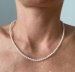 Collar cuentas de colores - plateado