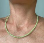 Collar cuentas de colores - plateado