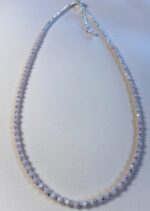 Collar cuentas de colores - plateado
