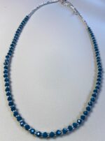 Collar cuentas de colores - plateado
