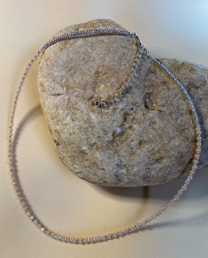 Collar cuentas de colores - plateado