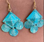 Pendientes Bohemios Rombo - opaco y antiguo