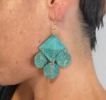 Pendientes Bohemios Rombo - opaco y antiguo