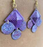 Pendientes Bohemios Rombo - opaco y antiguo