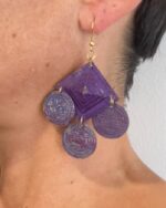 Pendientes Bohemios Rombo - opaco y antiguo