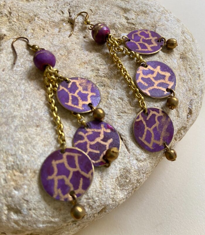 Pendientes 3 dijes circulares - ORIENTE