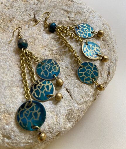 Pendientes 3 dijes circulares - ORIENTE
