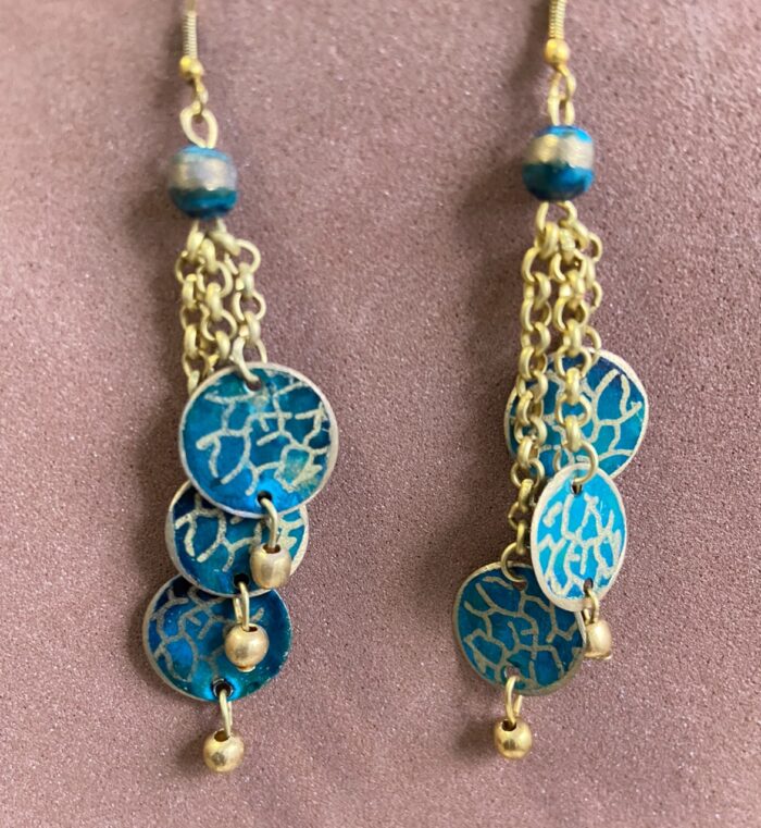 Pendientes 3 dijes circulares - ORIENTE