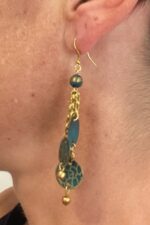 Pendientes 3 dijes circulares - ORIENTE