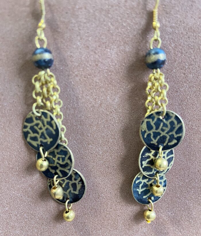 Pendientes 3 dijes circulares - ORIENTE