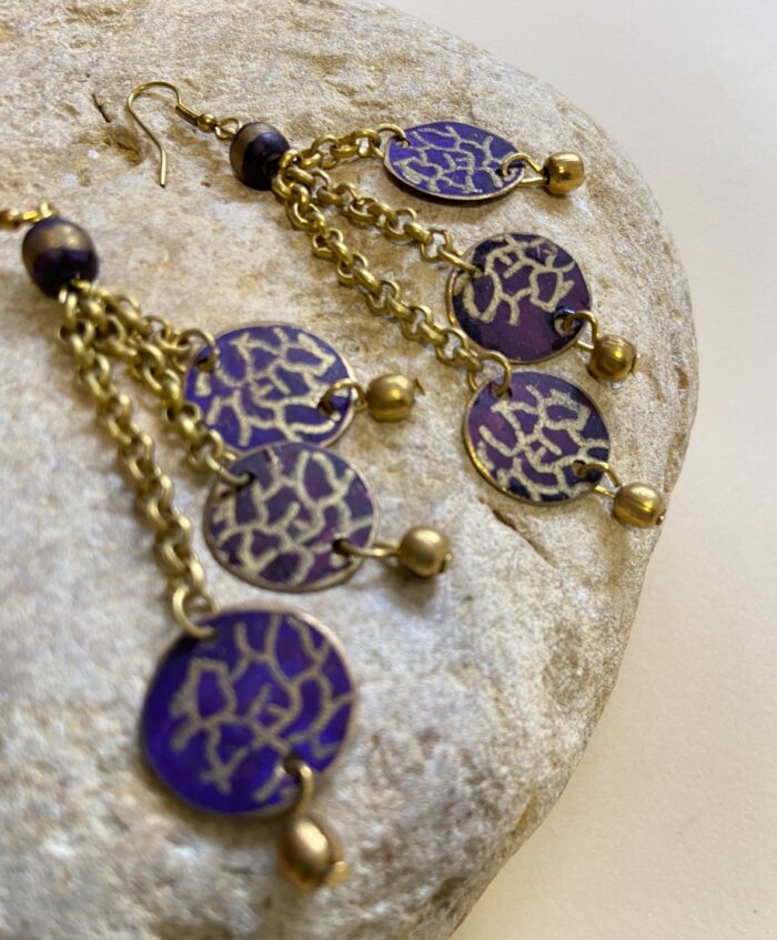 Pendientes 3 dijes circulares - ORIENTE