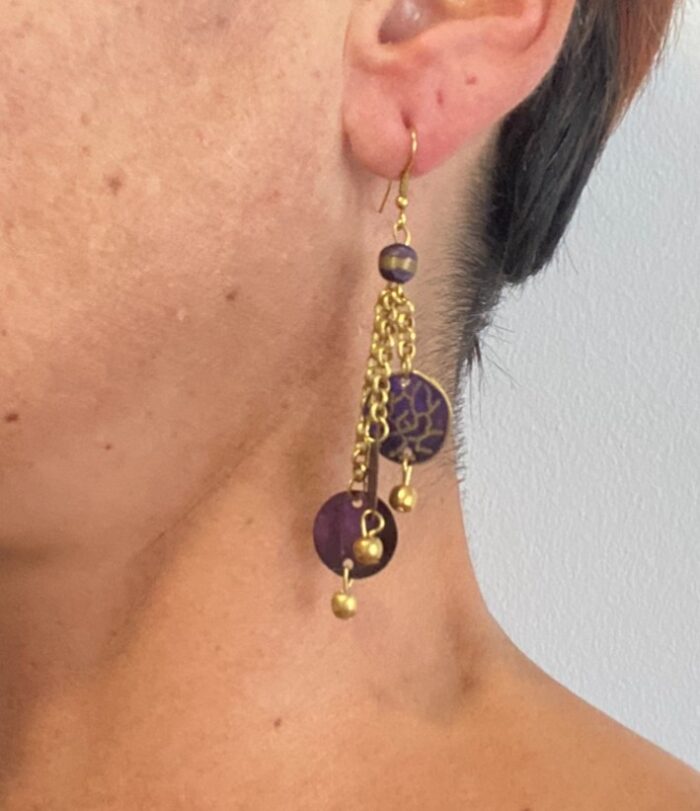 Pendientes 3 dijes circulares - ORIENTE