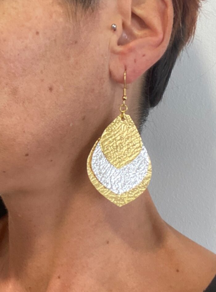 Pendientes hojas colgantes