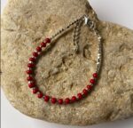 Pulsera perlas de colores y baño de plata