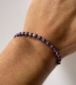 Pulsera perlas de colores y baño de plata
