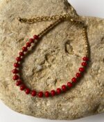 Pulsera Perlas de Colores y base oro